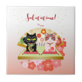 Maneki Neko Lucky Poiluna Tegeltje (Voorkant)
