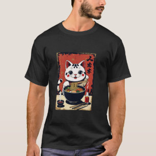 Maneki Neko Lucky Ramen Soep Kat Geluksbrenger T-shirt