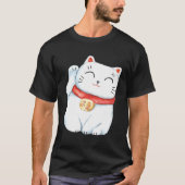 Maneki-Neko Lucky Waving Cat T-shirt (Voorkant)