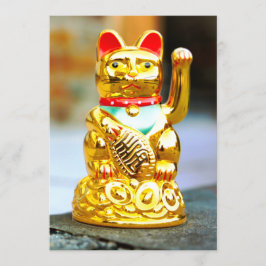 Maneki Neko Lucy Waving Cat Design Kaart