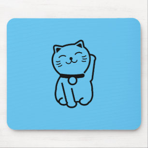 Maneki neko maffe kat Japans kitten ooit grappig Muismat