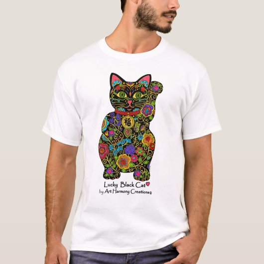 Maneki Neko Mannen T-Shirt (Voorkant)
