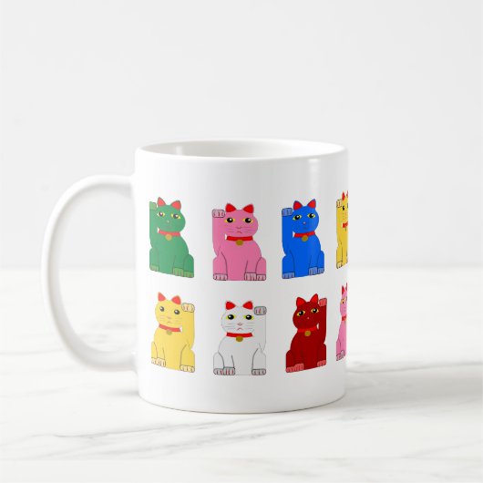 Maneki neko mok, koffiemok (Links)
