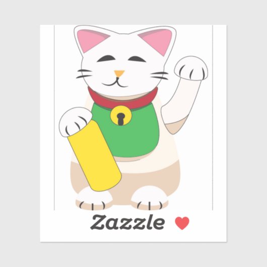Maneki Neko of Beckoning Cat Sticker (Vel)