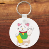 Maneki Neko of Lokkende Kat Sleutelhanger (Achterkant)