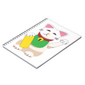Maneki Neko of Uitnodigende Kat Notitieboek (Linkerzijde)