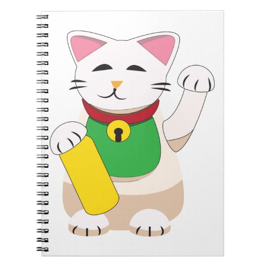 Maneki Neko of Uitnodigende Kat Notitieboek (Voorkant)