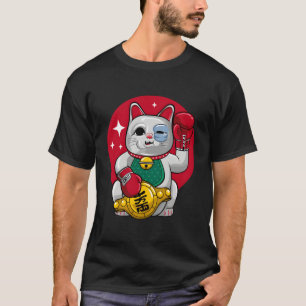Maneki Neko pech bokskat T-shirt