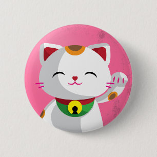 Maneki Neko Ronde Button 5,7 Cm