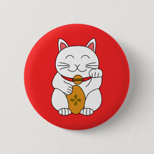 Maneki Neko Ronde Button 5,7 Cm