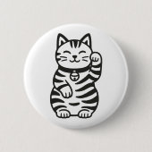 Maneki Neko Ronde Button 5,7 Cm (Voorkant)