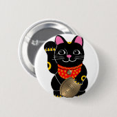 Maneki Neko Ronde Button 5,7 Cm (Voorkant /achterkant)
