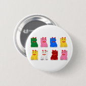 maneki neko ronde button 5,7 cm (Voorkant /achterkant)