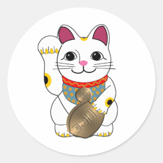 Maneki Neko Ronde Sticker