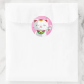Maneki Neko Ronde Sticker (Tas)