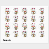 Maneki Neko Ronde Sticker (Vel)