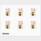 Maneki Neko Ronde Sticker (Vel)