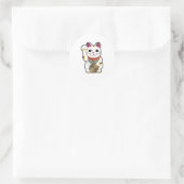 Maneki Neko Ronde Sticker (Tas)