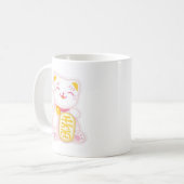 maneki neko roze koffiemok (Voorkant links)