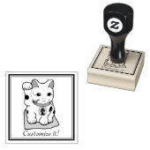 Maneki Neko Rubberstempel (Gestempeld)