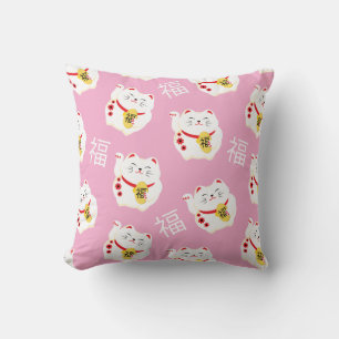 Maneki Neko Schattige Lucky White Cat Kussen
