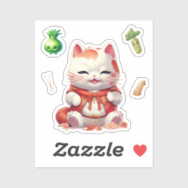 Maneki Neko Sinaasappel, Fortune Cat Stickers