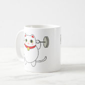 Maneki Neko Squatting Cat Koffiemok (Voorkant links)