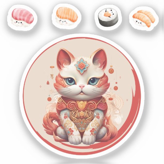 Maneki Neko Sticker (Voorkant)