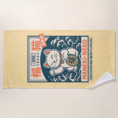 Maneki-Neko Strandlaken (Voorkant)