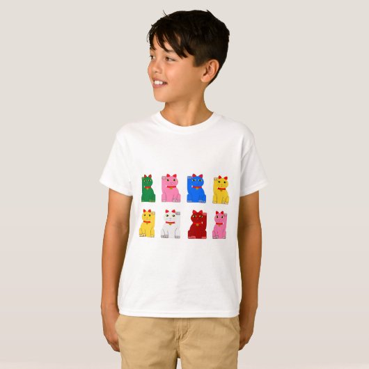 Maneki neko t-shirt (Voorkant volledig)