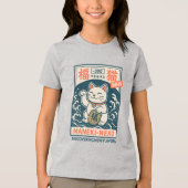 Maneki-Neko Tri-Blend Shirt (Voorkant)