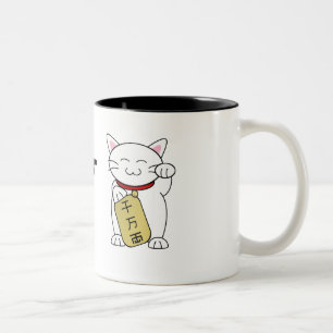 Maneki Neko Tweekleurige Koffiemok