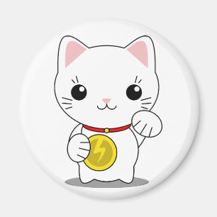 Maneki Neko - Witte Lucky Kat Magneet