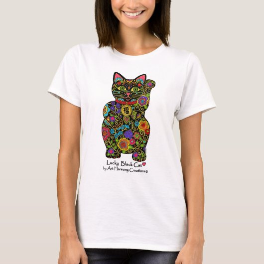 Maneki Neko Woman's T-Shirt (Voorkant)