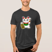 Maneki Neko's geluksvogel Tri-Blend Shirt (Voorkant)