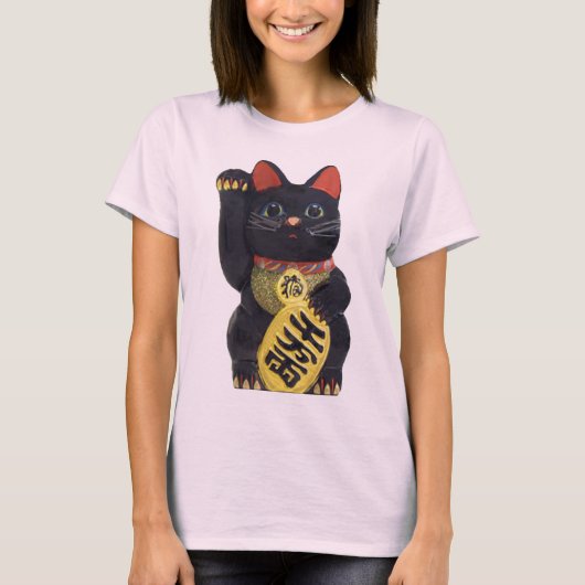 Maneki zwart t-shirt (Voorkant)