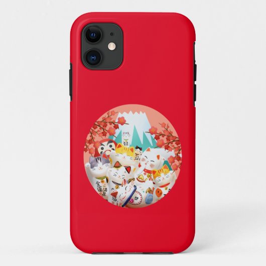 Manekineko Hanami Party Case-Mate iPhone Case (Achterkant)