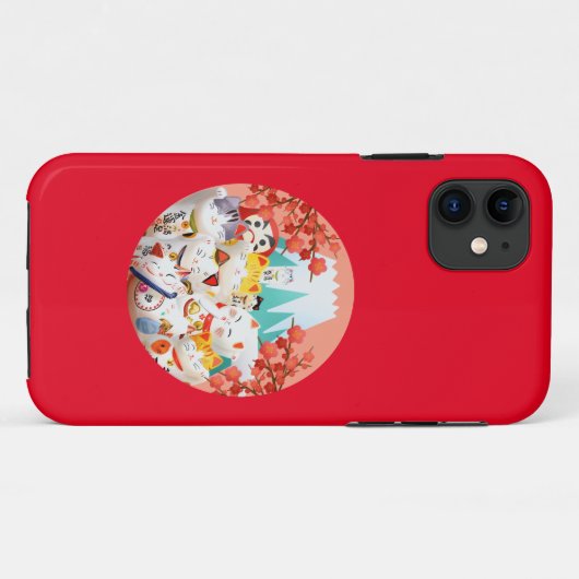 Manekineko Hanami Party Case-Mate iPhone Case (Achterkant (horizontaal))