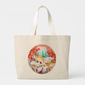 Manekineko Hanami Party Grote Tote Bag (Achterkant)