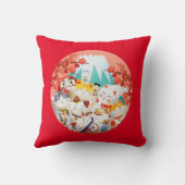 Manekineko Hanami Party Kussen (Achterkant)