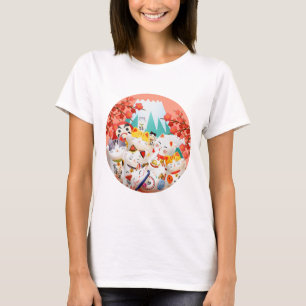 Manekineko Hanami Party T-shirt