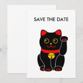 Manekineko-Lucky cat(beekkat) Save The Date (Voorkant / Achterkant)