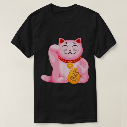 ManekiNeko Lucky Cat Japanese Good Luck Charm Japa T-shirt (Design voorkant)