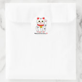 Manekineko-Lucky cat Ronde Sticker (Tas)