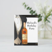 Manen leeftijd tot perfectie verjaardagsfeestje kaart (Staand voorkant)