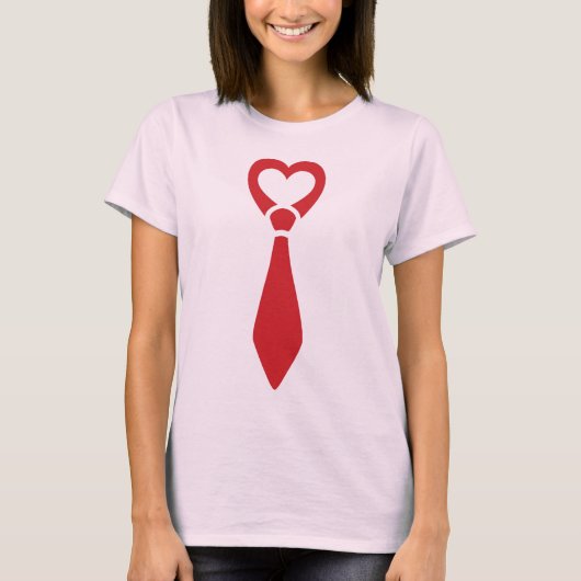 Manentine's Day Stropdas T-shirt (Voorkant)