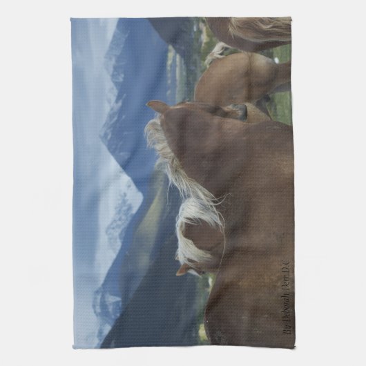 Manes & Mountains Kitchen Towel Theedoek (Verticaal)