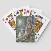 Maneschijn betovering in het mystieke bos pokerkaarten (Achterkant)