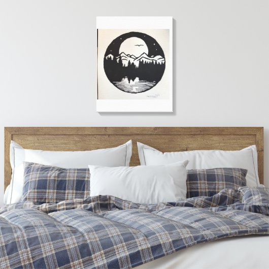 Maneschijn Canvas Afdruk (Insitu (Slaapkamer))
