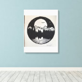 Maneschijn Canvas Afdruk (Insitu (Houten vloer))
